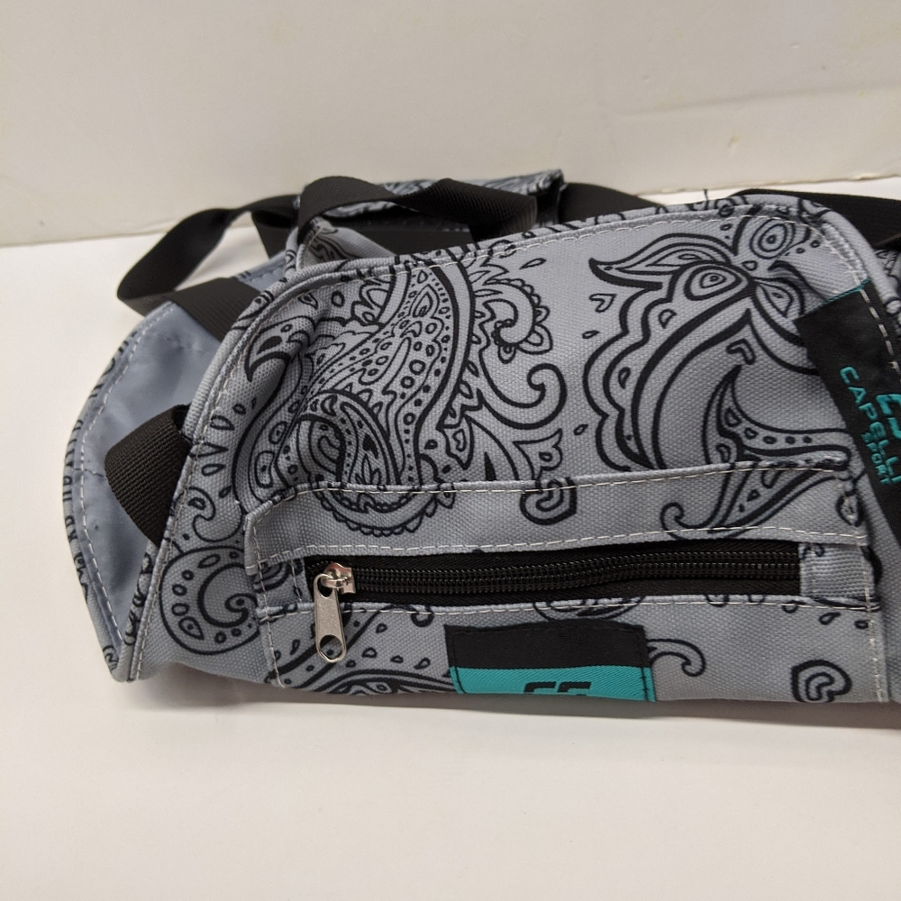 Zone by Capelli Sport Gray Black PaisleyYoga Mat Sling Carrier Bag